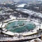 an aerial picture of the old Moscow Pool