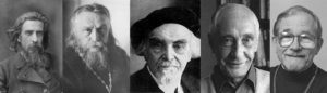 photographs of Soloviev, Bulgakov, Berdiaev, Evdokimov, and Hopko